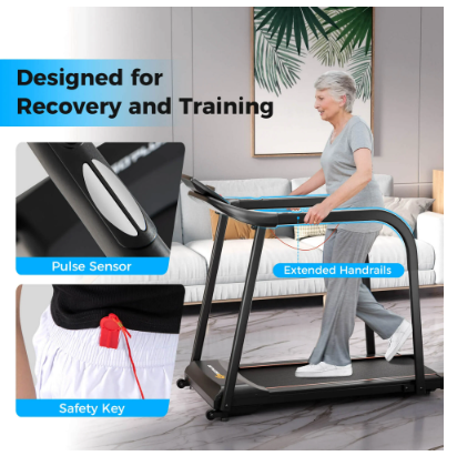 SPECIAL - 2.5 HP Walking Treadmill with Long Handrails for Seniors Pulse (See Description)