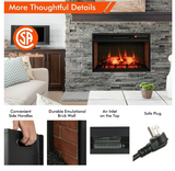 1400W 26 Inch Electric Fireplace Insert 4777 BTU Recessed Freestanding Fireplace w/ Remote