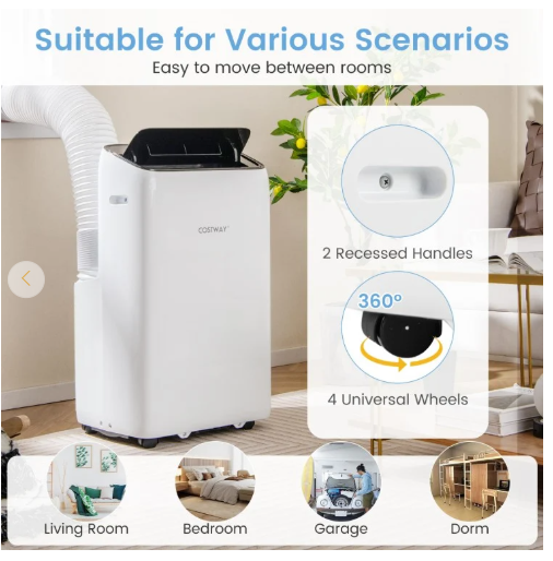 SPECIAL - 14000 BTU Inverter Portable Air Conditioner 3 in 1 Wifi Enabled AC Unit (1 Box)