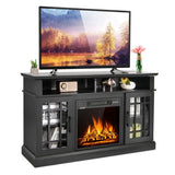 48 Inch Electric Fireplace TV Stand with Cabinets for TVs Up to 55 Inch-Black *FULLY ASSEMBLED*