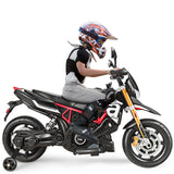 Aprilia Licensed 12V Kids Ride-On Motorcycle-Black, FULLY ASSEMBLED