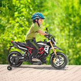 Aprilia Licensed 12V Kids Ride-On Motorcycle-Black, FULLY ASSEMBLED