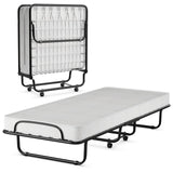 Folding Metal Bed Memory Foam Mattress - HW69254