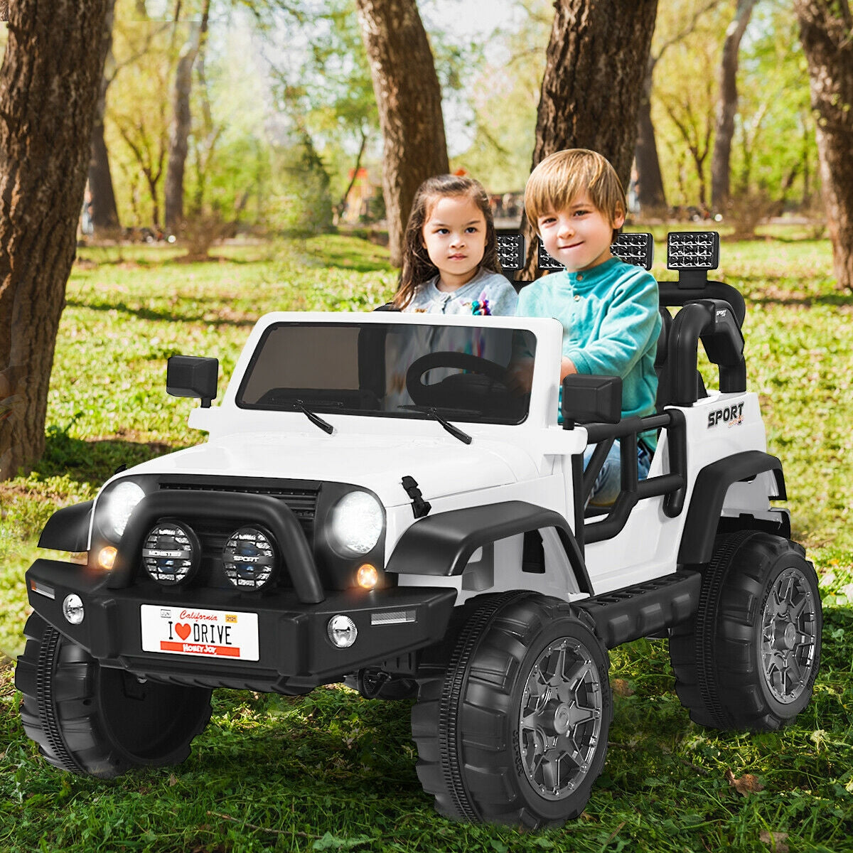 HANDYMAN SPECIAL, 12V 2-Seater Ride on Car Truck with Remote Control SPECIAL, CUSTOMER RETURN-MISSING SEAT/TESTED