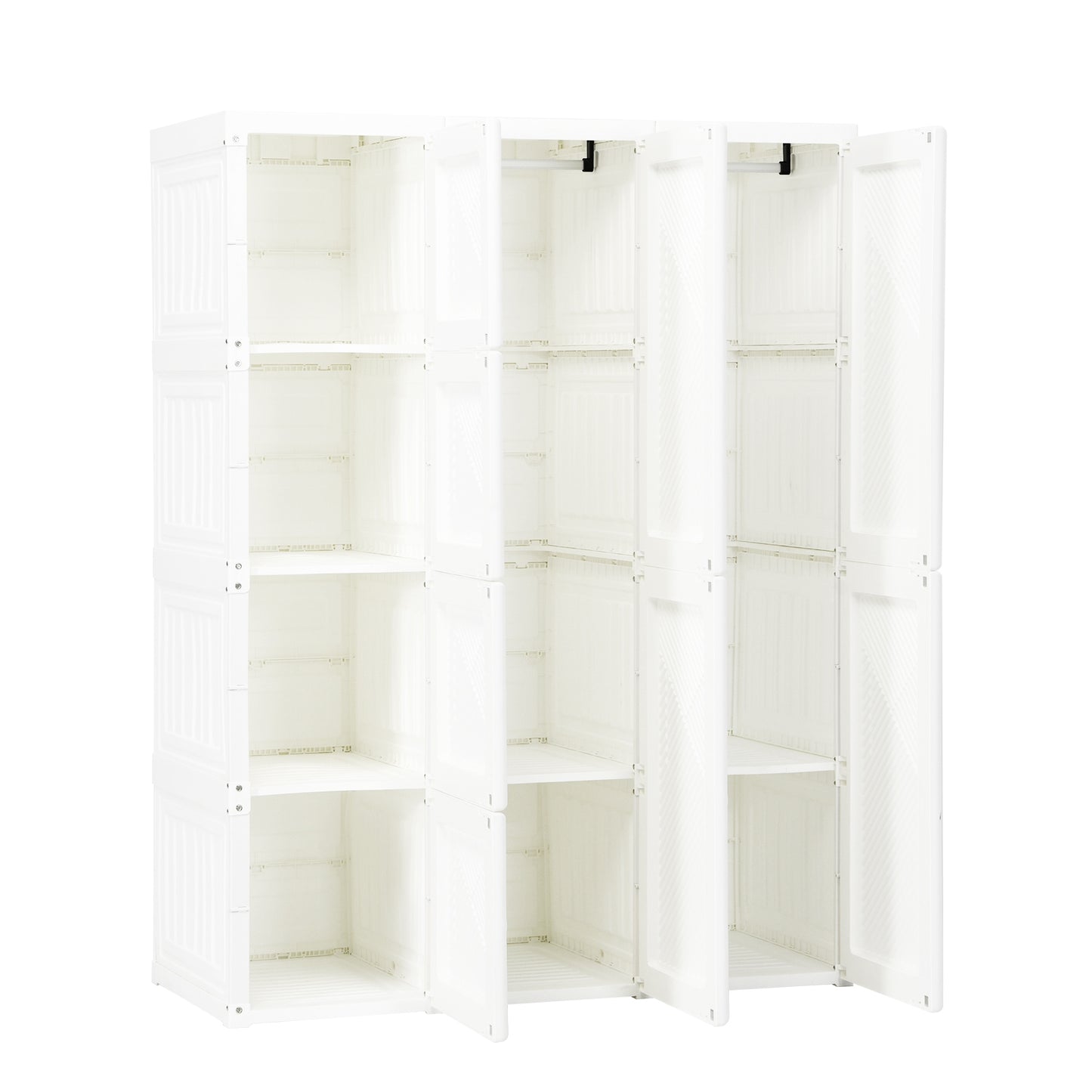 Foldable Closet Clothes Organizer with 8 Cubby Storage - 1 Box, Unassembled