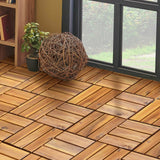 SPECIAL, 27 Pieces Acacia Wood Interlocking Patio Deck Tile