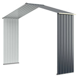 Outdoor Storage Shed Extension Kit for 9.1 Feet Shed-Gray