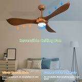 52 Inch Ceiling Fan with Light Reversible DC Motor (1 Box, Unassembled)