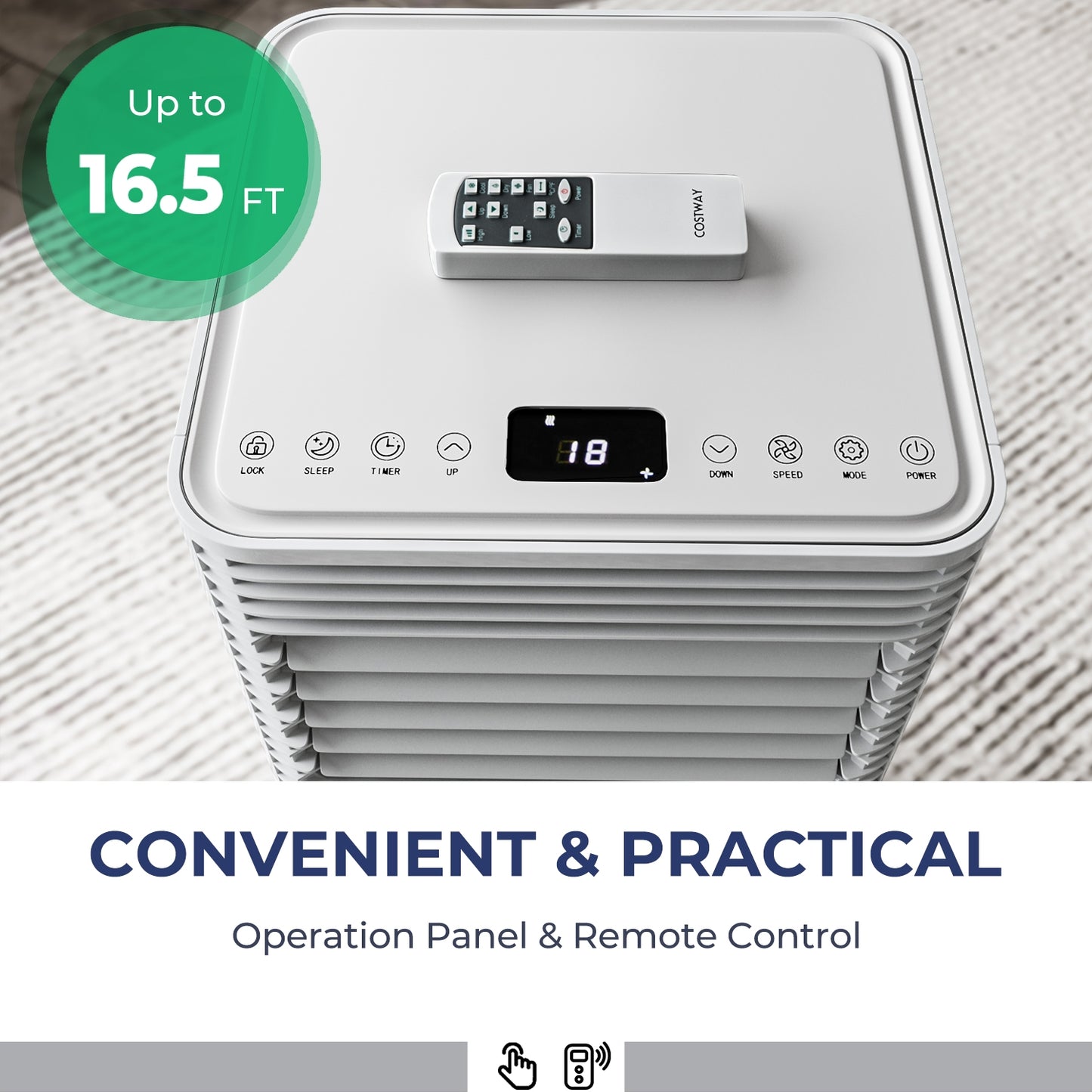 *SPECIAL SAVINGS* - 8000 BTU 3-in-1 Air Condition with Dehumidifier and Fan Mode-White (1 Box)