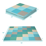 SPECIAL, 58 Inch Toddler Foam Play Mat Baby Folding Activity Floor Mat-Light Blue