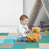 SPECIAL, 58 Inch Toddler Foam Play Mat Baby Folding Activity Floor Mat-Light Blue