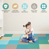 SPECIAL, 58 Inch Toddler Foam Play Mat Baby Folding Activity Floor Mat-Light Blue