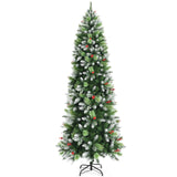 Snow Sprayed Christmas Tree for Holiday Festival Decoration-7.5'