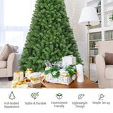 Unlit Premium Artificial Hinged PVC Christmas Tree with Metal Stand-9 ft