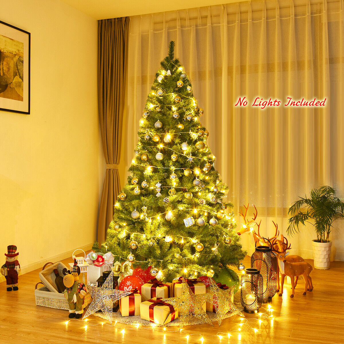 Premium Artificial Hinged PVC Christmas Tree with Metal Stand-6 ft - FINAL SALE