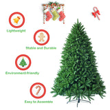 5 Feet Artificial Fir Christmas Tree with 600 Branch Tips