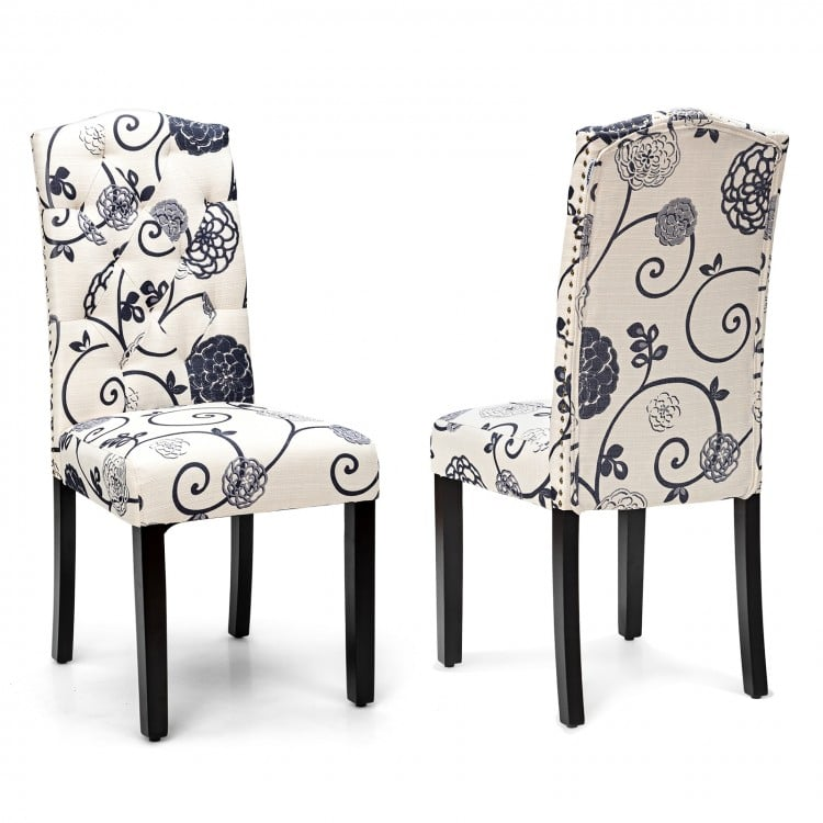 2 Piece Set, Printed Parson Chair, Scratch & Dent special