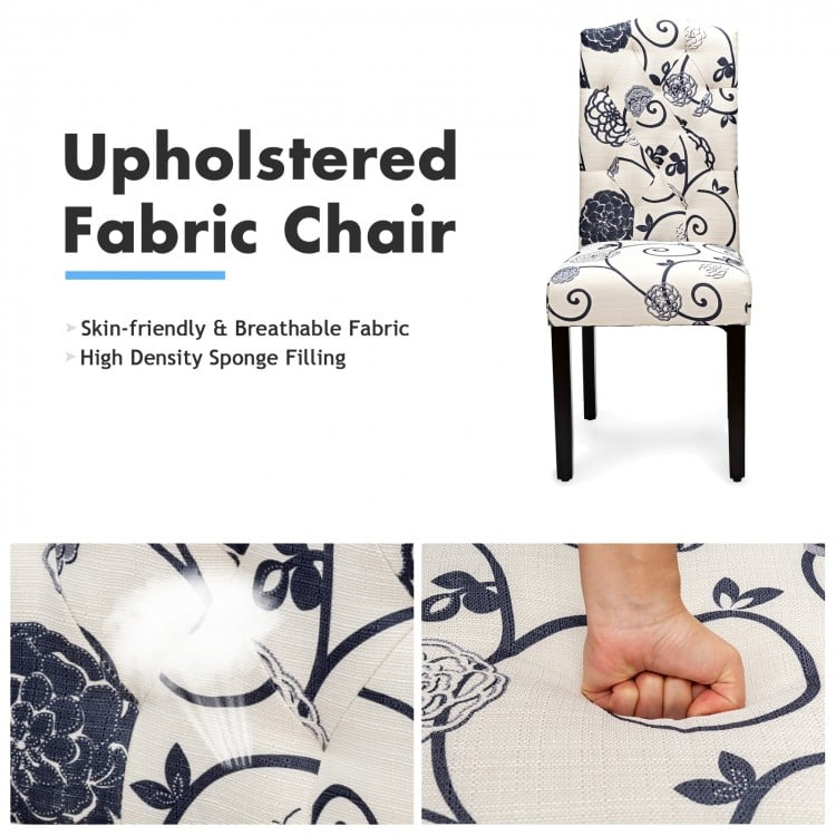 2 Piece Set, Printed Parson Chair, Scratch & Dent special