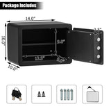 2-Layer Security Safe Deposit Box with Inner LED Light