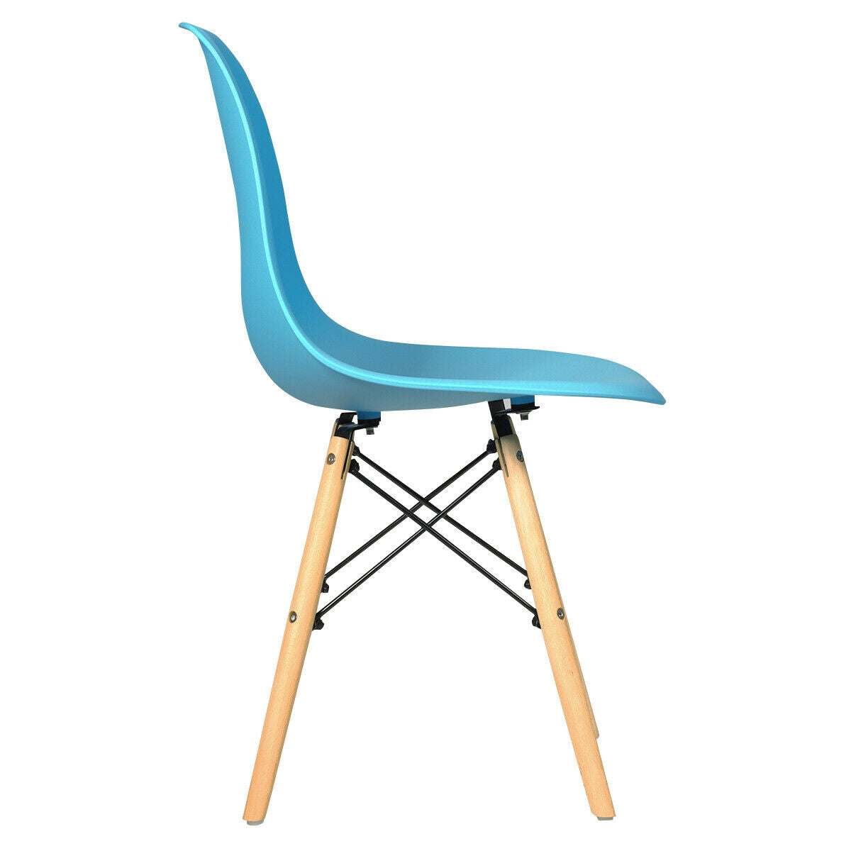 Set of 2 Mid-Century Modern DSW Dining Side Chair-White