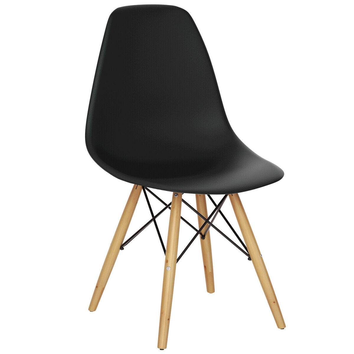Set of 2 Mid-Century Modern DSW Dining Side Chair-White