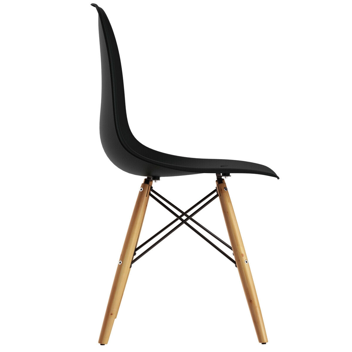 Set of 2 Mid-Century Modern DSW Dining Side Chair-White