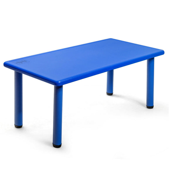 Kids Plastic Rectangular Learn and Play Table-Blue (Scratch and Dent)