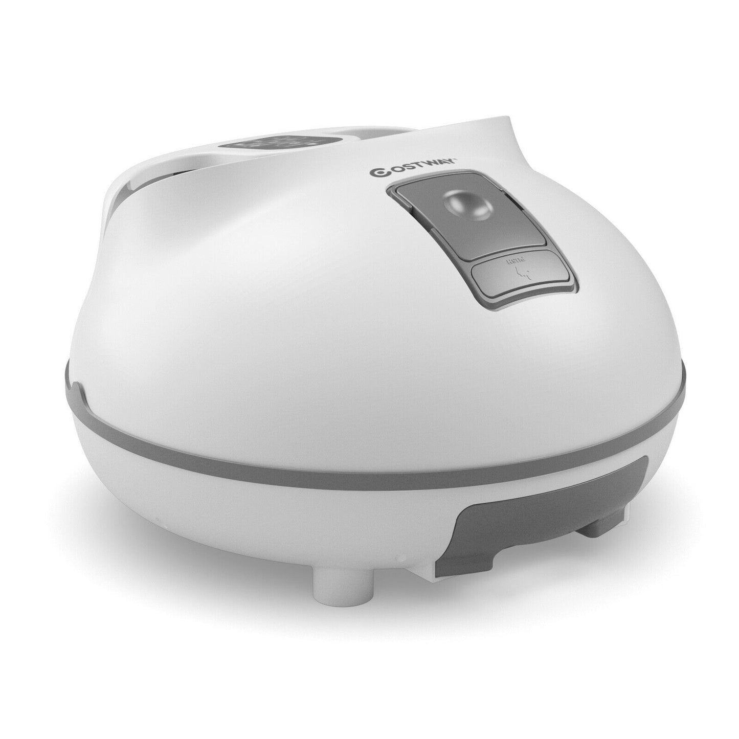 Steam Foot Spa Bath Massager Foot Sauna Care with Heating Timer Electric Rollers-White/Grey