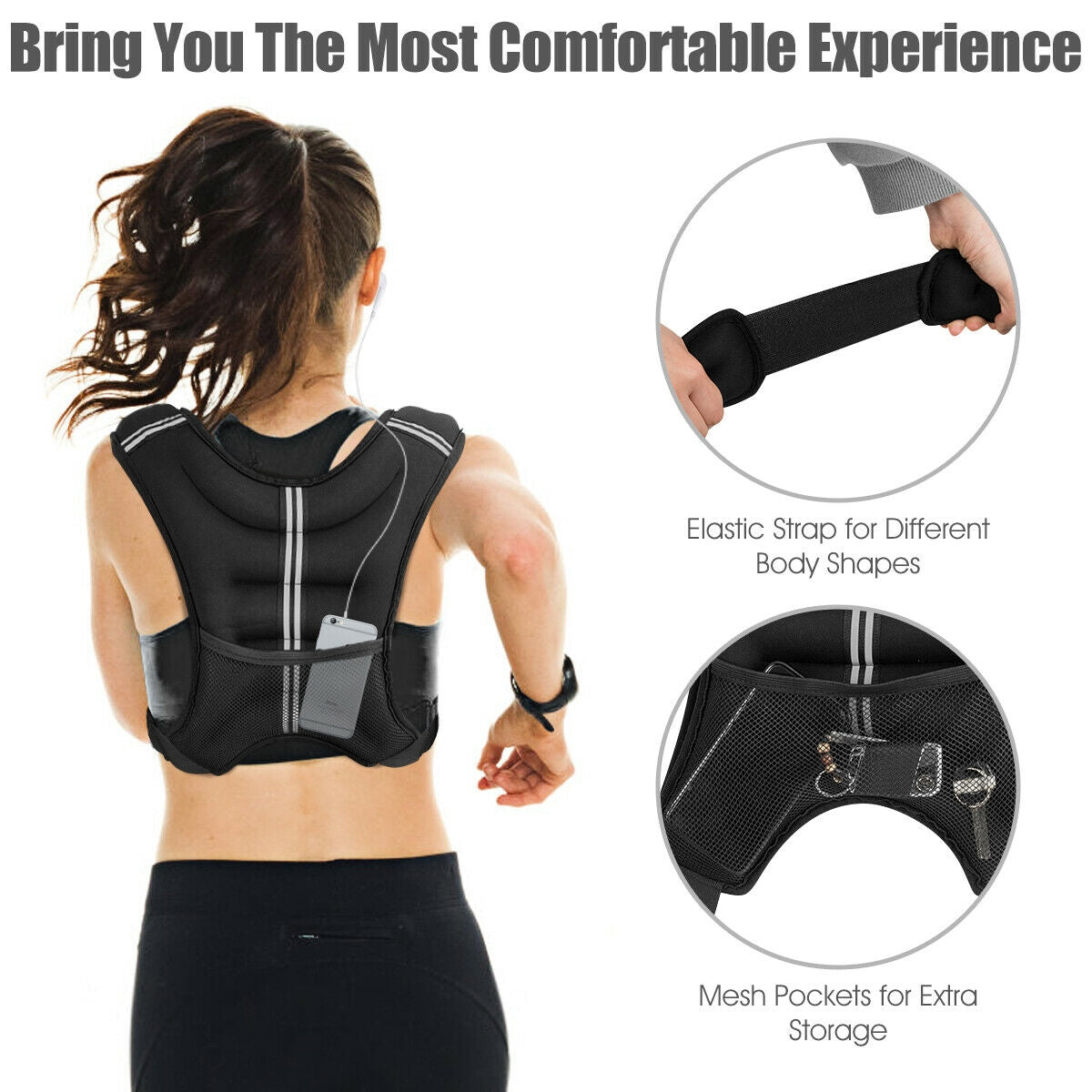 20 lbs Training Weight Vest Workout Equipment with Adjustable Buckles