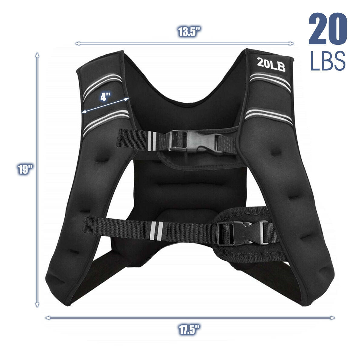 20 lbs Training Weight Vest Workout Equipment with Adjustable Buckles