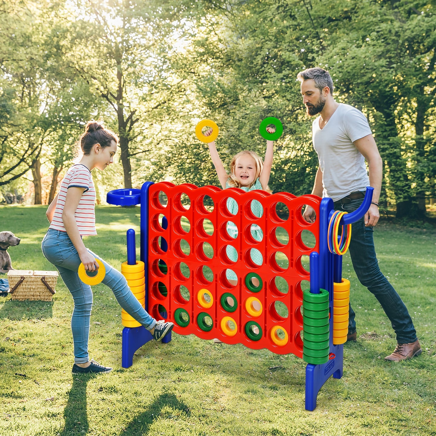 SPECIAL, 2.5 ` 4-to-Score  Game Set, damaged part but functions, please see Description, 1 box unassembled