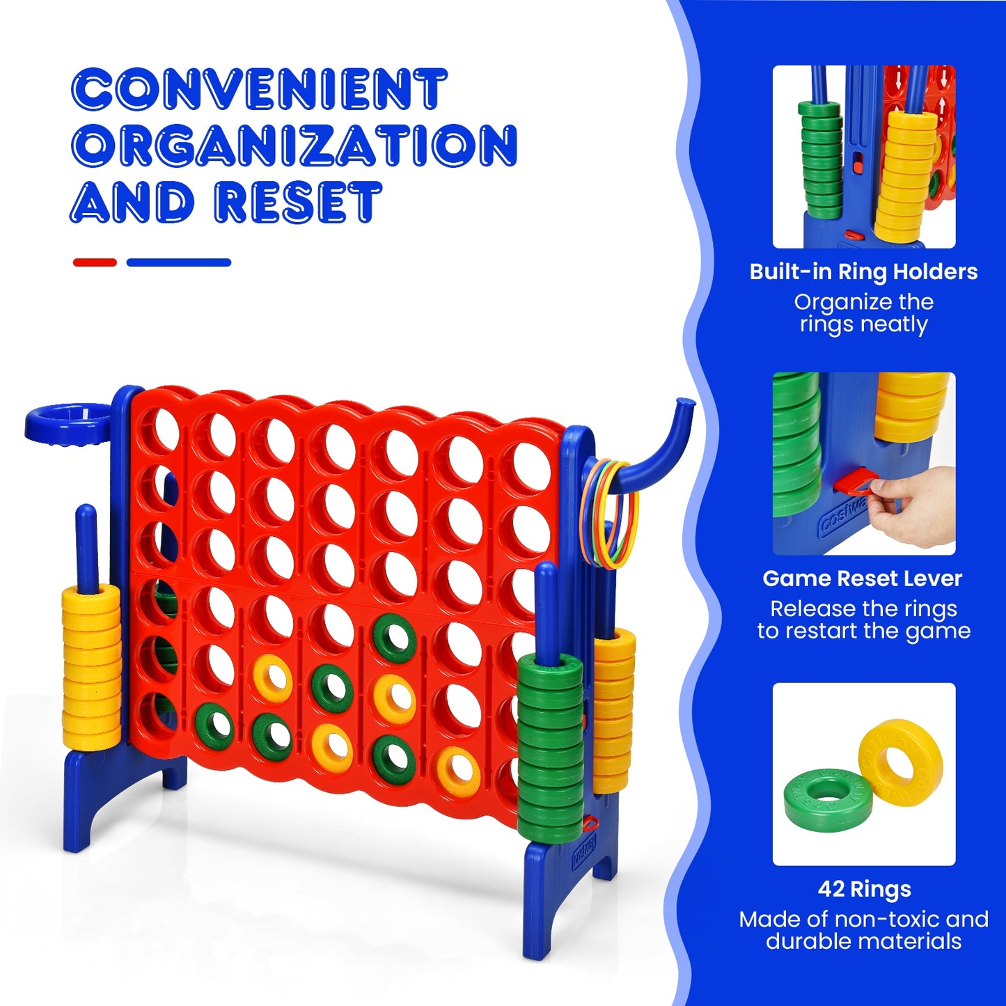 SPECIAL, 2.5 ` 4-to-Score  Game Set, damaged part but functions, please see Description, 1 box unassembled
