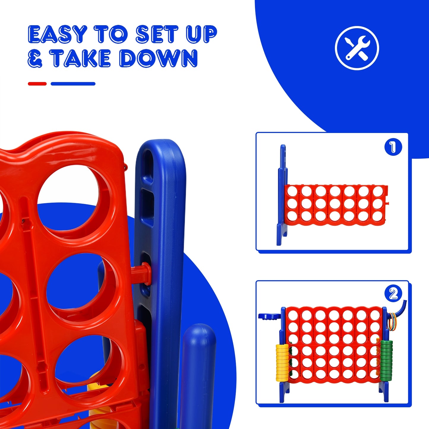 SPECIAL, 2.5 ` 4-to-Score  Game Set, damaged part but functions, please see Description, 1 box unassembled