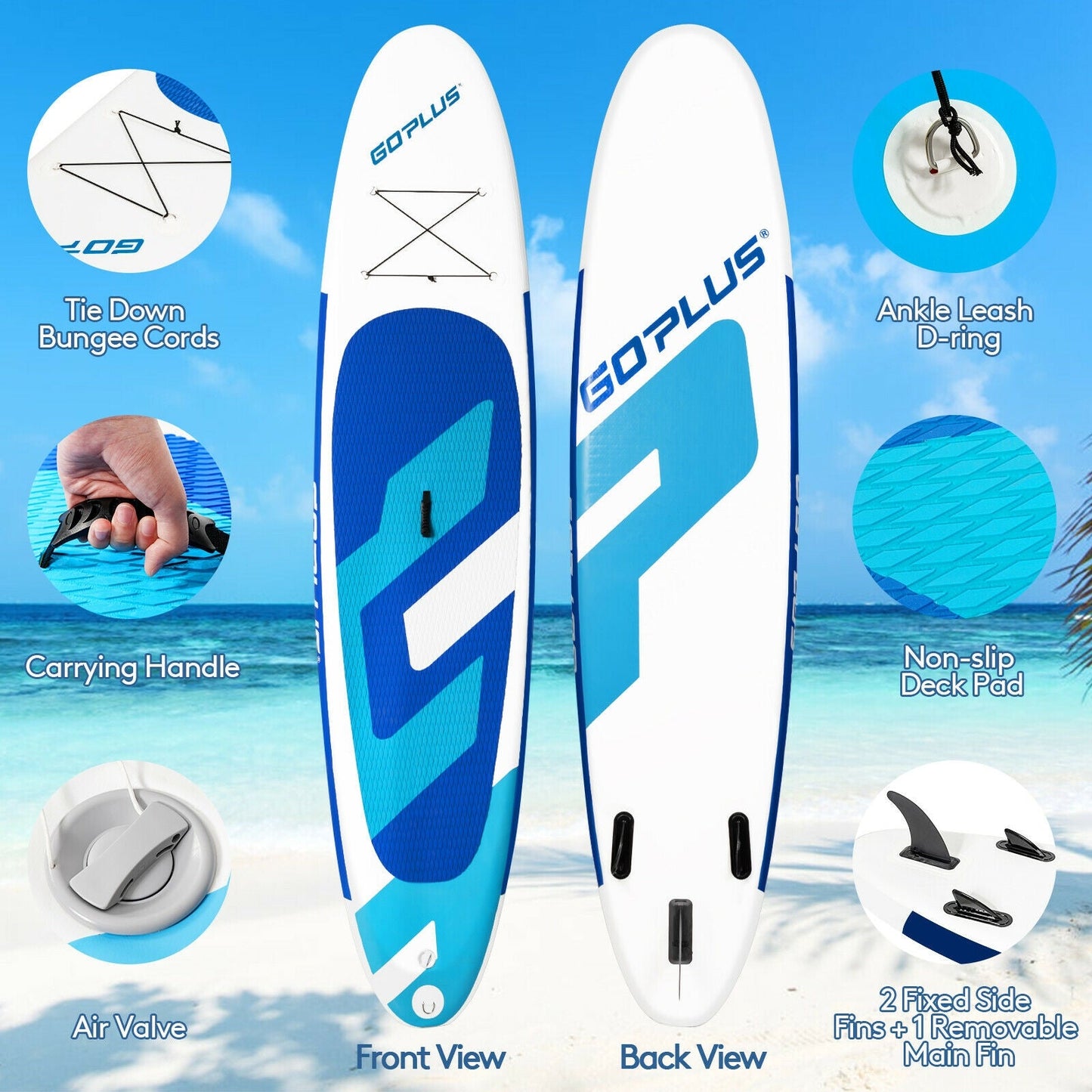 10 Ft Inflatable Stand Up Paddle Board with accessory kit