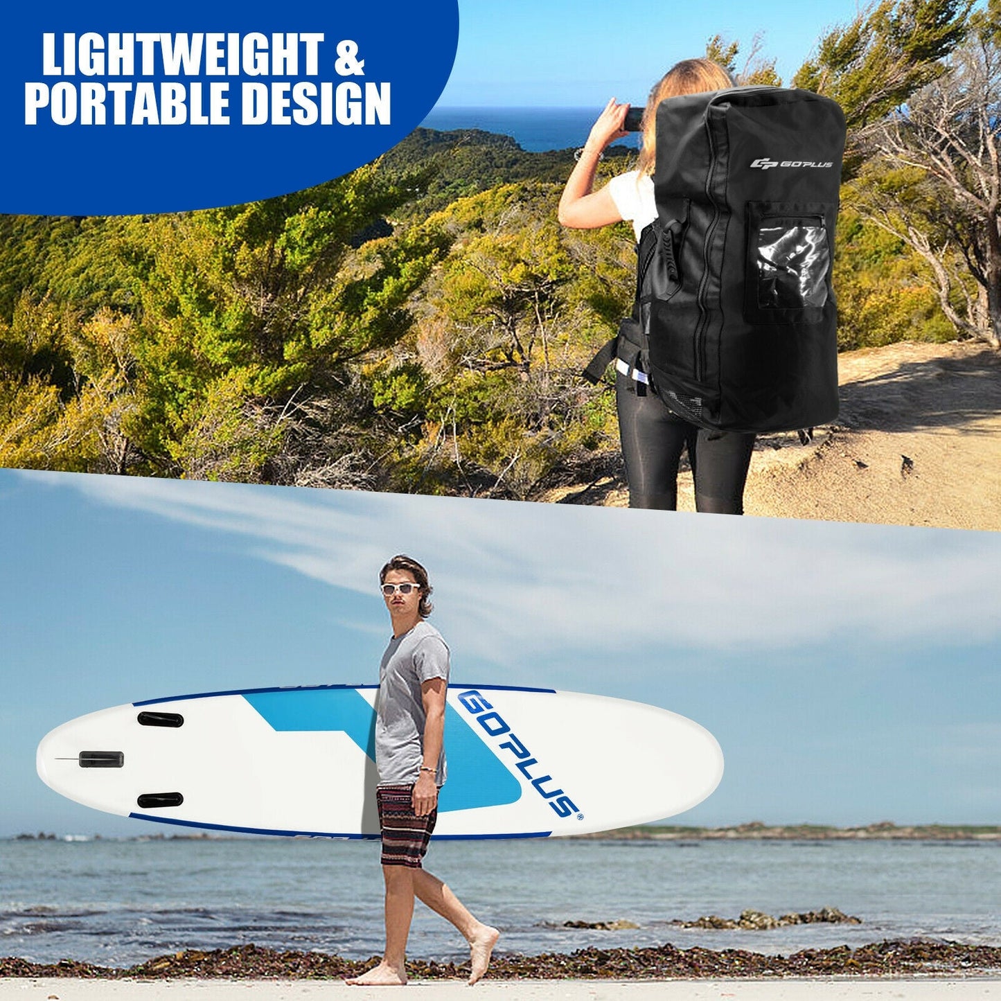10 Ft Inflatable Stand Up Paddle Board with accessory kit