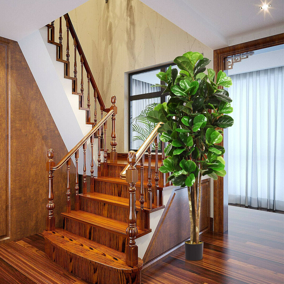 6-Foot Artificial Indoor-Outdoor Home Decorative Planter