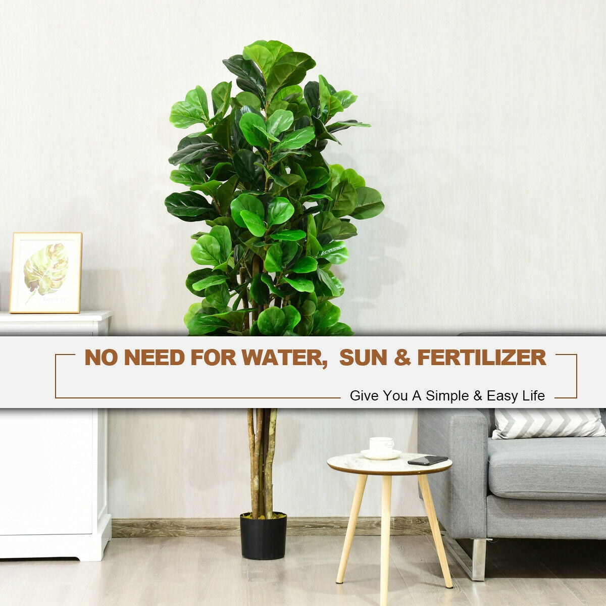 6-Foot Artificial Indoor-Outdoor Home Decorative Planter
