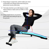 Abdominal Twister Trainer with Adjustable Height Exercise Bench-Blue