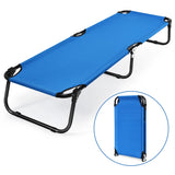 Outdoor Folding Camping Bed for Sleeping Hiking Travel-Blue