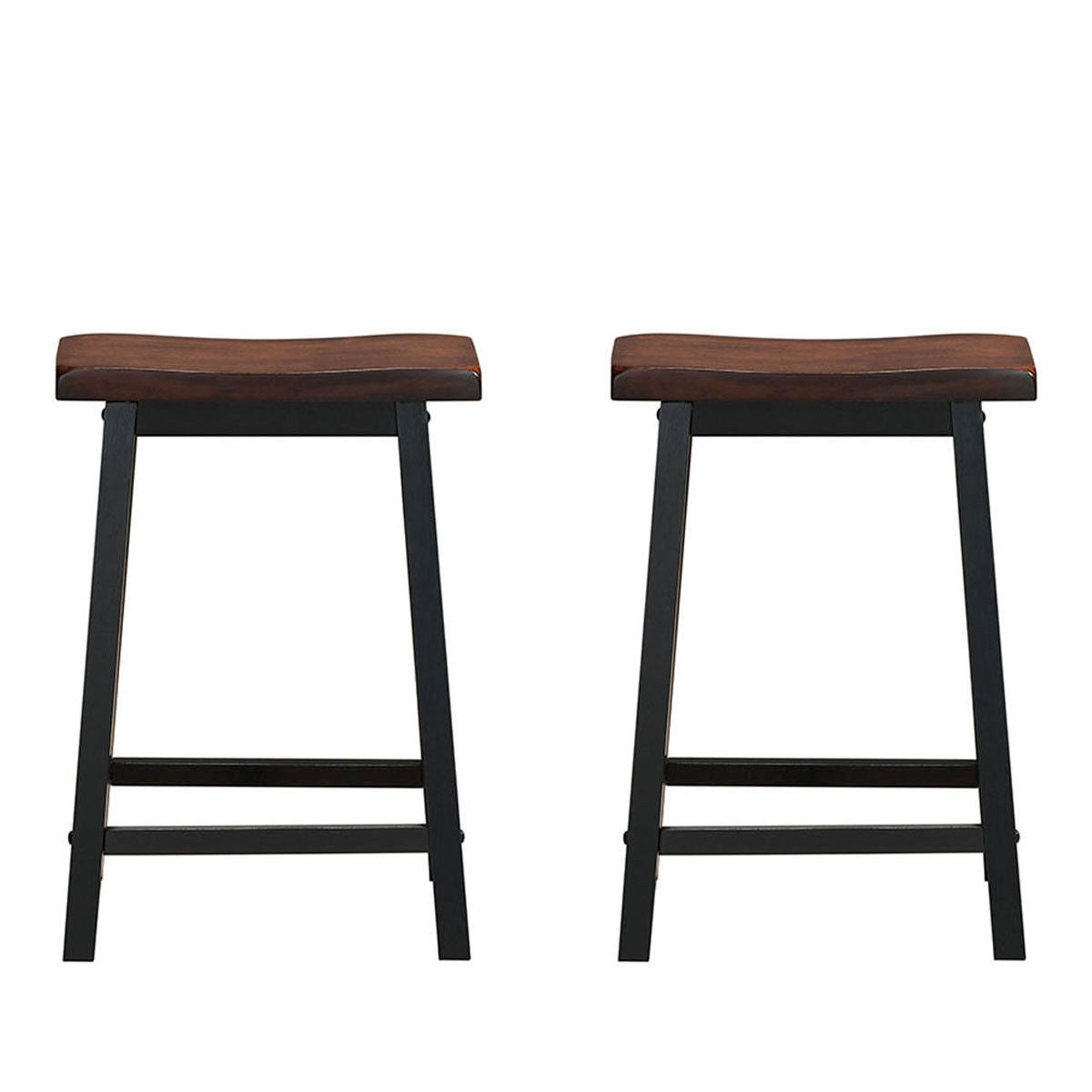 24 Inch Height Set of 2 Home Kitchen Dining Room Bar Stools-Coffee