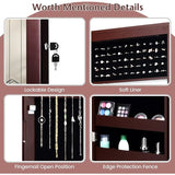 SPECIAL,  Lockable Wall Door Mounted Mirror Jewelry Cabinet with LED Lights