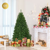 Pre-Lit Artificial Premium Hinged Christmas Tree-5 ft