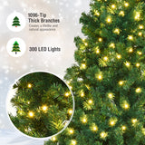 7 Feet PVC Artificial Christmas Tree with LED Lights-7 ft