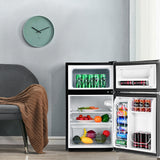 3.2 cu ft. Compact Stainless Steel Refrigerator-Gray