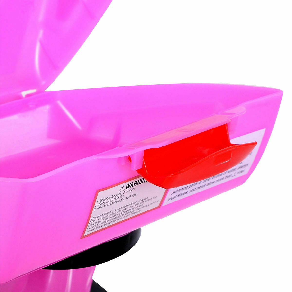 6V Powered 3 Wheels Kids Electric Ride-on Toy Motorcycle-Pink, assembled
