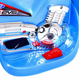 6V Powered 3 Wheels Kids Electric Ride-on Toy Motorcycle-Blue (1 Box Unassembled)