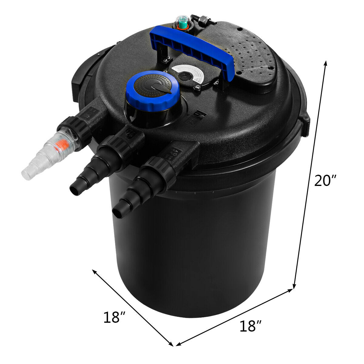 4000 Gallons Pond Pressure Bio Filter with 13W UV Light, FILTER NOT A PUMP