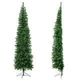 7 Feet Prelit Half-Shape Christmas Tree with 150 Lights