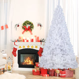 8 ft White Christmas Tree with Solid Metal Stand-8 ft