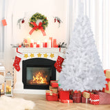 6 ft White Christmas Tree with Solid Metal Stand-6 ft